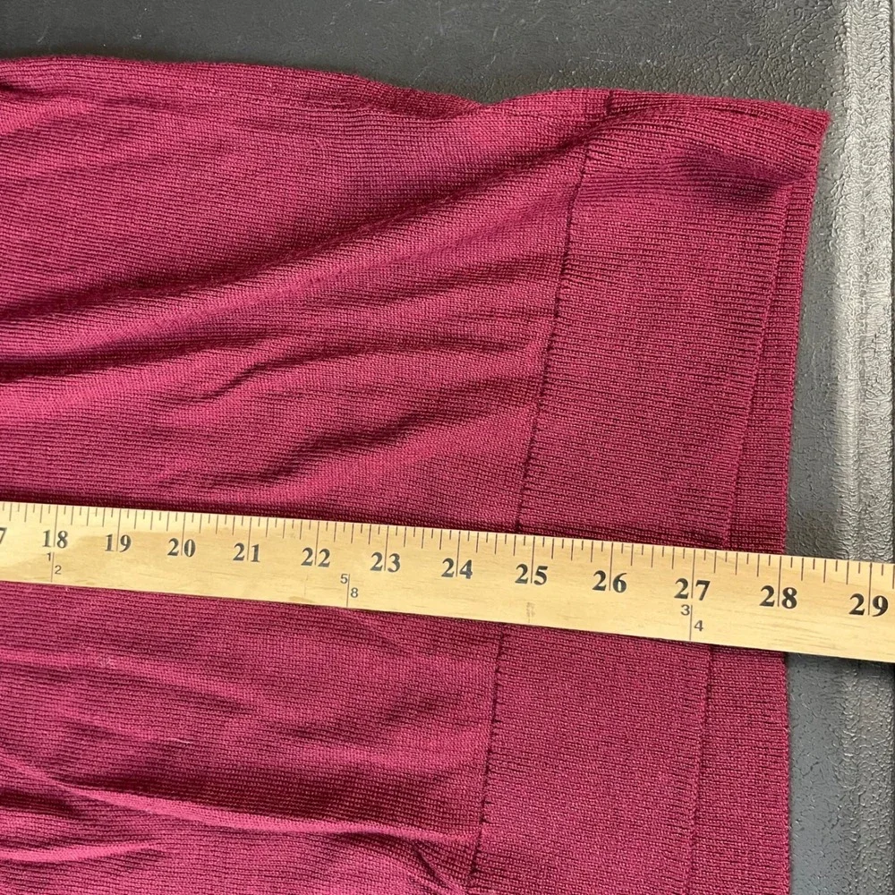 Banana Republic Sweater Men XXL Burgundy 100% Merino Wool Lightweight Classic